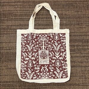 Cream and Brown Tote Bag